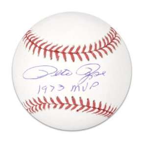  Pete Rose Signed 1973 MVP Official Baseball: Sports 
