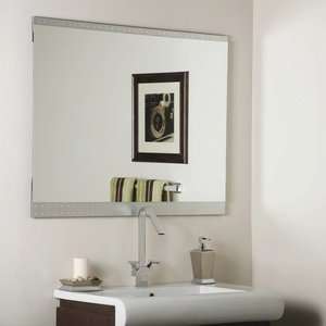 Decor Wonderland SSM5 Unique Framed Wall Mirror, Brushed Finish with 