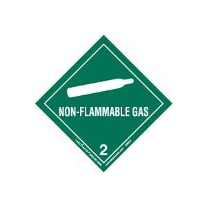  Non Flammable Gas Label, Worded, Vinyl, Roll 500