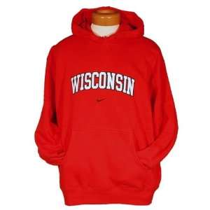   Badgers Nike Classic Red 2 Hooded Sweatshirt: Sports & Outdoors