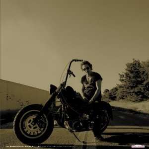 Bruce Springsteen Seated On His Motorcycle  2, Poster Print , 12 x 12 