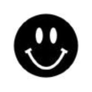 Black Reflective Smile Smiley Face Biker Construction Helmet Vinyl Die 