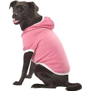   Pup Crew Bubble Gum Pink Bone Fleece Dog Hoodie, XX 