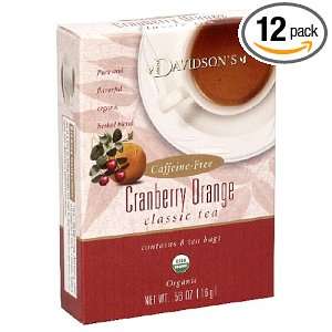 Davidsons Tea Cranberry Orange, 8 Count Tea Bags (Pack of 12):  