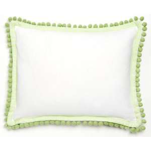 Green Pom Pom Pillow 