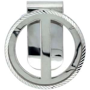 Sterling Silver Coin Bezel Money Clip for American Eagle Dollar (Coin 