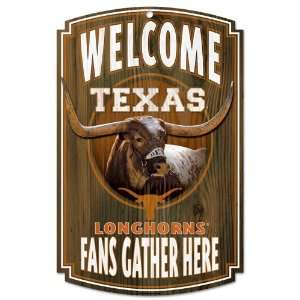 Texas Longhorns Sign   Wood Welcome Style  Kitchen 