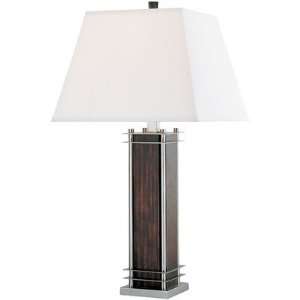  Lite Source Table Lamp Ps / Dark Walnut W / White Fabric 