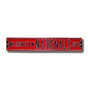 Authentic Street Signs Washington Nationals Ave. (Red):  