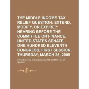  The middle income tax relief question extend, modify, or 