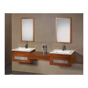  Vanity Set W/ Two Single Hole Ceramic Faucet Deck, Two Wood Framed 