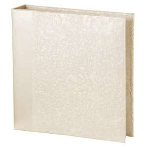 Embossed Gardenia Pearl 4 Inch by 6 Inch Photo Album Holds 2 Up Photos 
