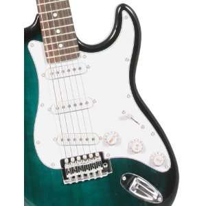  Crescent 39 Inch Transparent Green Premium Electric Guitar 