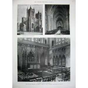   Bristol Cathedral Altar Sedilia Choir Architecture