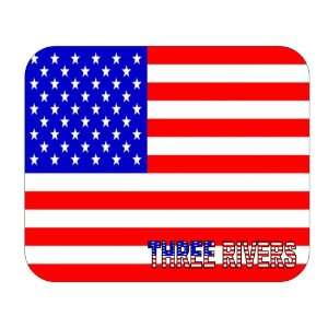 US Flag   Three Rivers, Michigan (MI) Mouse Pad 