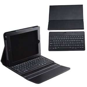  2 in 1 Bluetooth Detachable Keyboard with Leather Cover 
