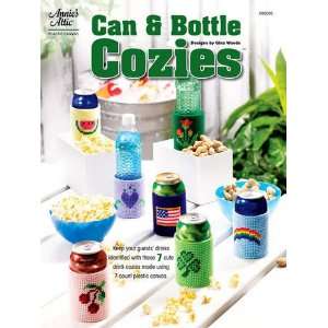  Can & Bottle Cozies   Plastic Canvas Pattern: Arts, Crafts 