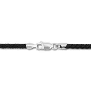  18 Braided Black Rubber Necklace 3.0mm Arts, Crafts 