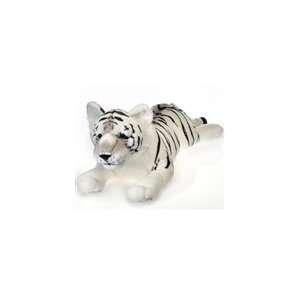  Large Lying Realistic Stuffed White Tiger by Fiesta Toys & Games