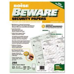  Boise® BewareTM Security Paper PAPER,VOID,PERF,250/PK,GN 