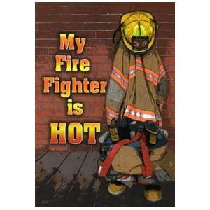  My Fire Fighter Is Hot Garden Flag 12\x16\ Patio, Lawn 