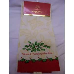 Lenox Family and Friends Gather Here Kitchen Towels, Set 