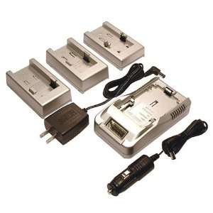  camera battery charger with AC adapter and DC adapter. Can be used 
