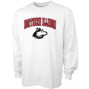   Huskies White Bare Essentials Long Sleeve T shirt: Sports & Outdoors