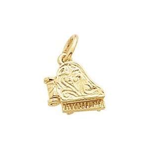  Rembrandt Charms Piano Charm, Gold Plated Silver Jewelry