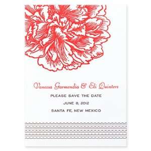  Peony Save the Date Card by Martha Stewart Wedding Invitations 