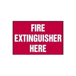  Labels FIRE EXTINGUISHER HERE Adhesive Vinyl   5 pack 3 1/2 x 5 