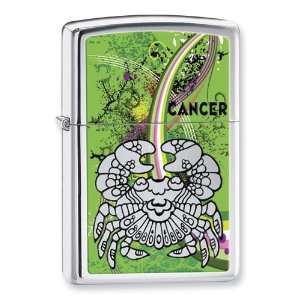  Zippo Zodiac Cancer High Polish Chrome Lighter: Jewelry