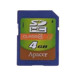  Apacer 4GB SDHC Class 4 Memory card