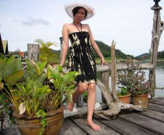 Ladies Pinched Bust Ladies Java Sun Dress   Black Dream  