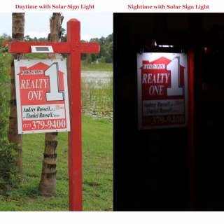   easily to a real estate sign post, but can also be used to light up