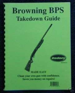 Browning BPS Shotgun Takedown Assembly Guide Radocy  