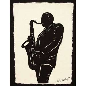   Papercut Art   Musician John Coltrane Silhouette