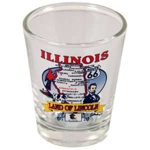  381564   Illinois Shot Glass 2.25H X 2 W State Map Case 