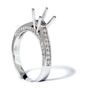  .60 Ct Pave REAL Diamond Engagement Heirloom Vintage Ring 