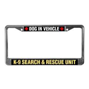 Search Rescue Dog License Plate Frame by 