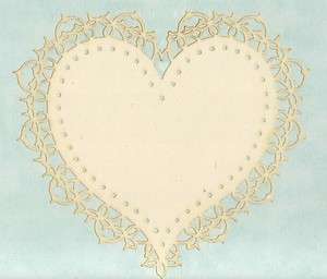 Mrs. Grossmans White Lace Hearts Vintage Retired 1989 Paper Whispers 