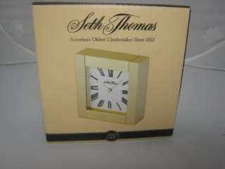 New Gold Seth Thomas Classic Roman Dial Alarm Clock  