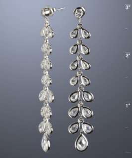 Jardin silver bezel cz pear drop earrings  
