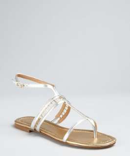 Badgley Mischka silver glitter Indigo III platform sandals   