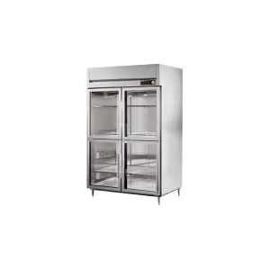   Section Pass Thru Refrigerator w/ Half Glass Front Doors: Appliances