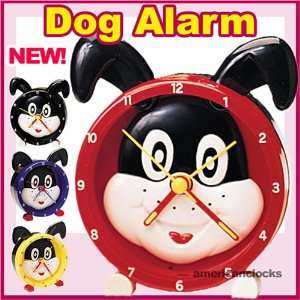 Cute Playful Black/White Puppy Child Alarm Clock:  Kitchen 