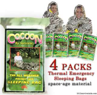 Cocoon All Weather Pocket Size Sleeping Bag (4 packs) waterproof 