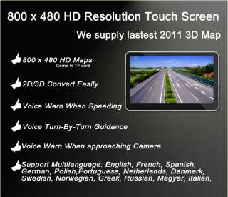 HD Bluetooth AV IN Car GPS Navigation 600MHz 128M RAM+4G Newest 