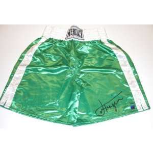 Joe Frazier Autographed Everlast Green/ White Boxing Trunks/ Shorts 