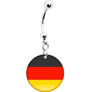 Germany Flag Belly Ring